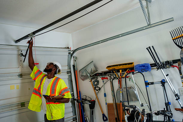 Professional Garage Door Panel Replacement technician working in Bellville, TX